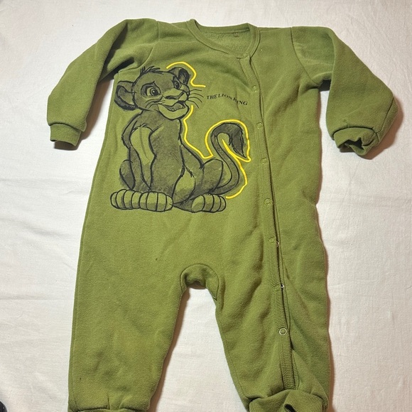 Disney - Green Lion King Kids Footie Romper - Picture 1 of 3